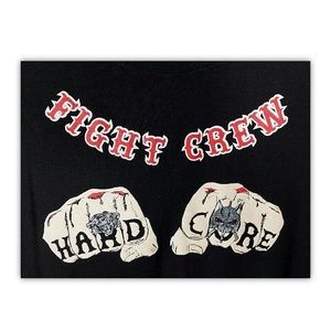 XL Hardcore Fight Crew Black Tee Shirt